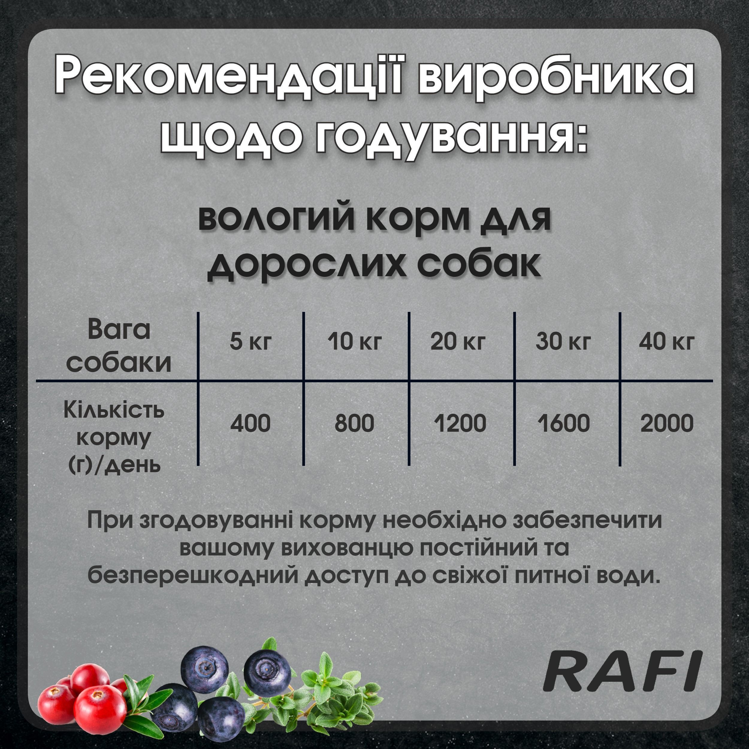 Вологий корм для дорослих собак Dolina Noteci Rafi паштет з індичкою голубикою і журавлиною 400 гфото