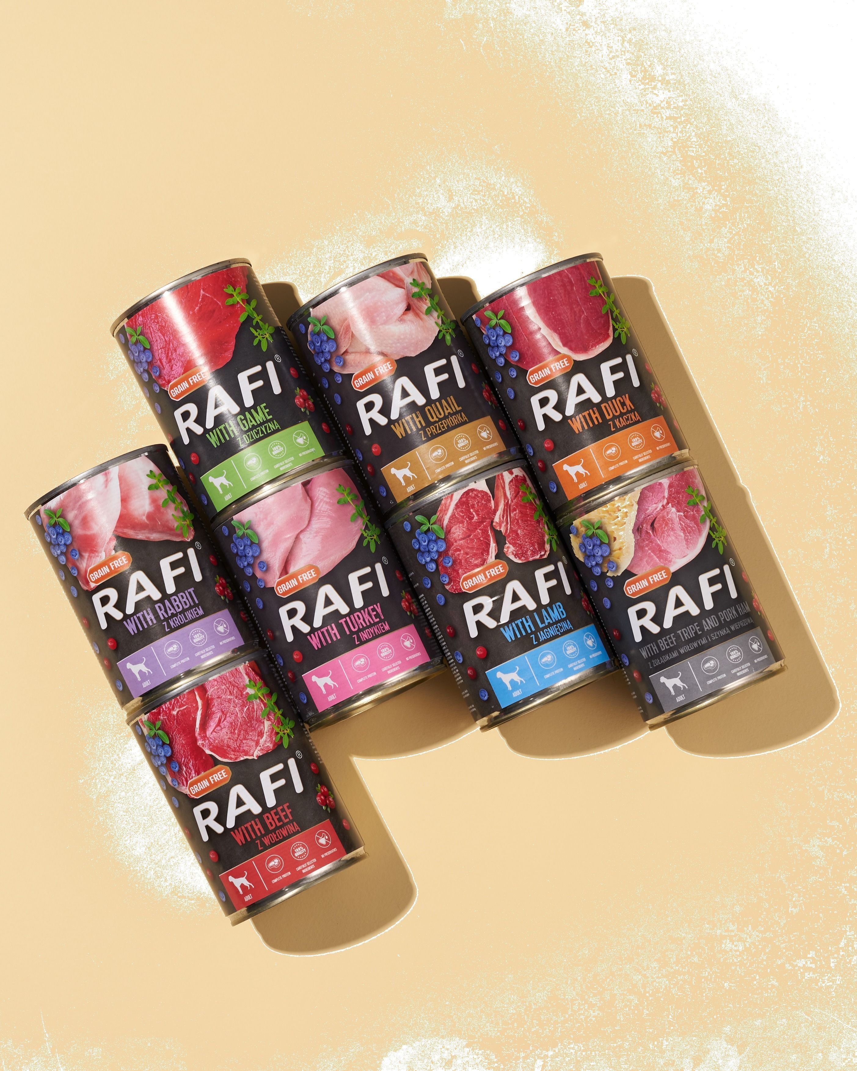 Вологий корм для дорослих собак Dolina Noteci Rafi паштет з індичкою голубикою і журавлиною 400 гфото