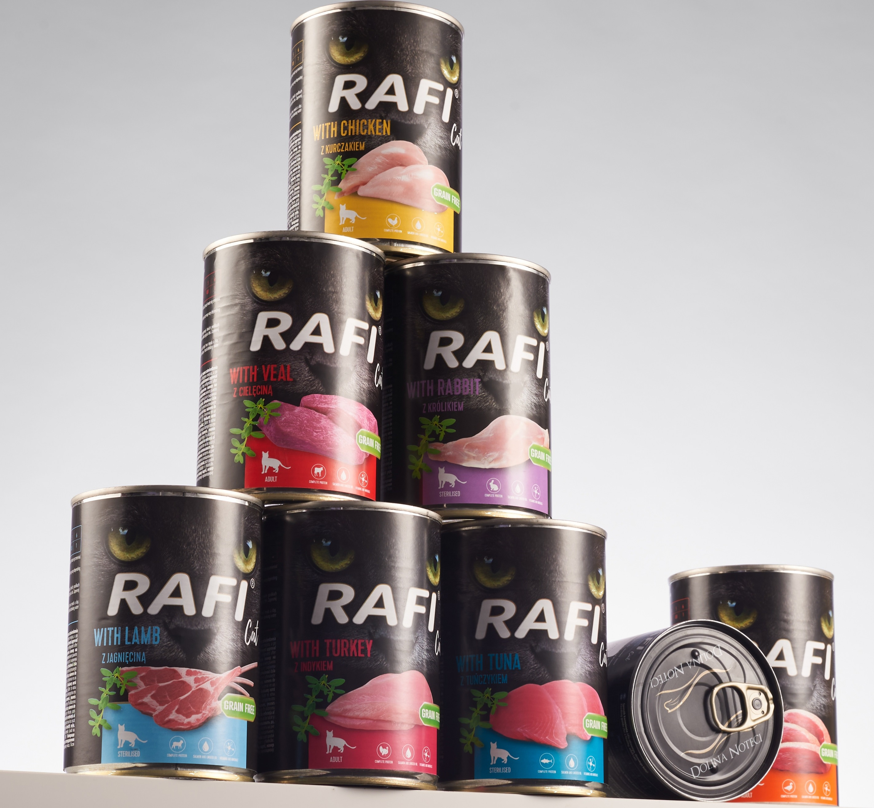 Вологий корм для дорослих котів Dolina Noteci Rafi Cat з качкою 400 гфото