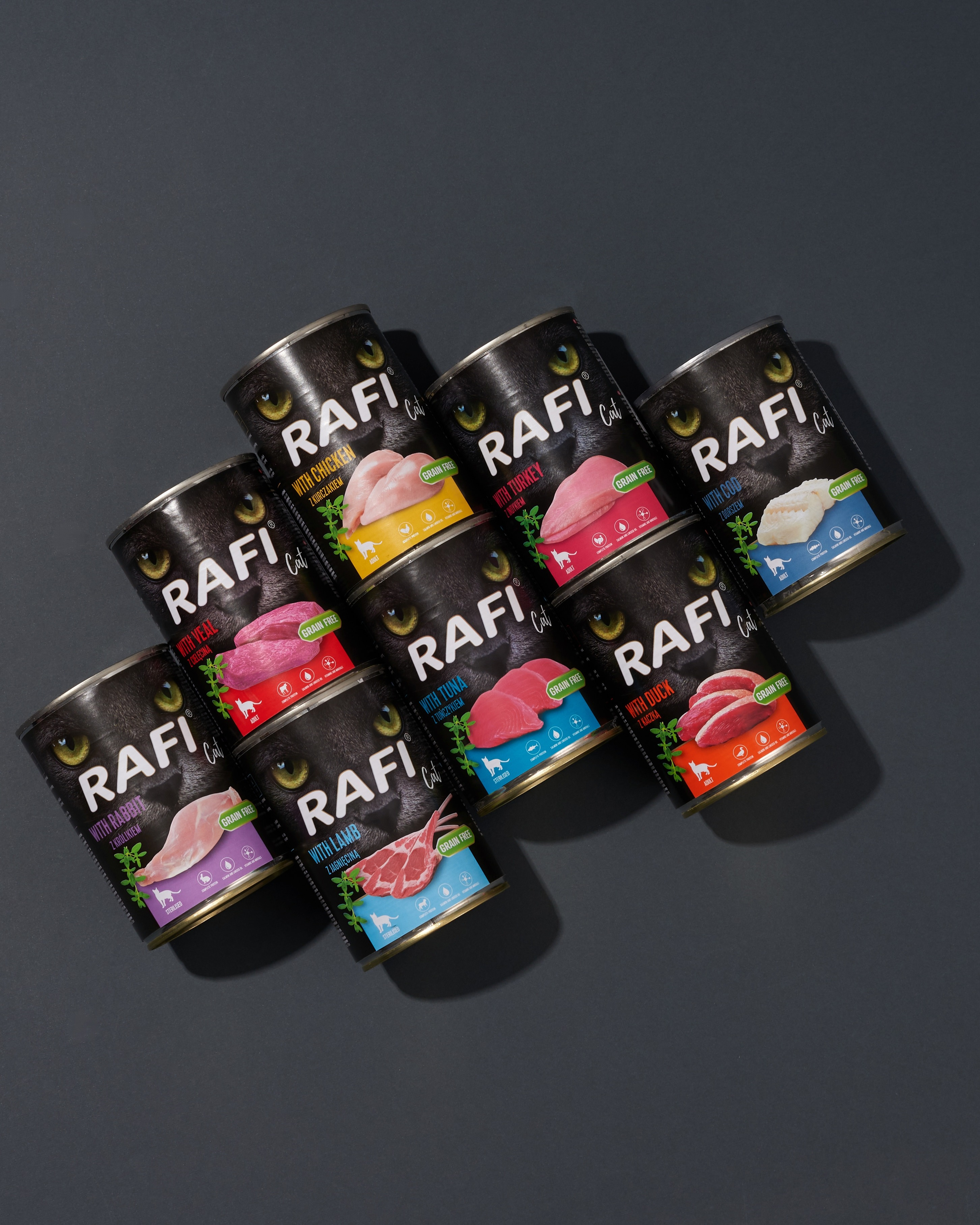 Вологий корм для дорослих котів Dolina Noteci Rafi Cat з качкою 400 гфото