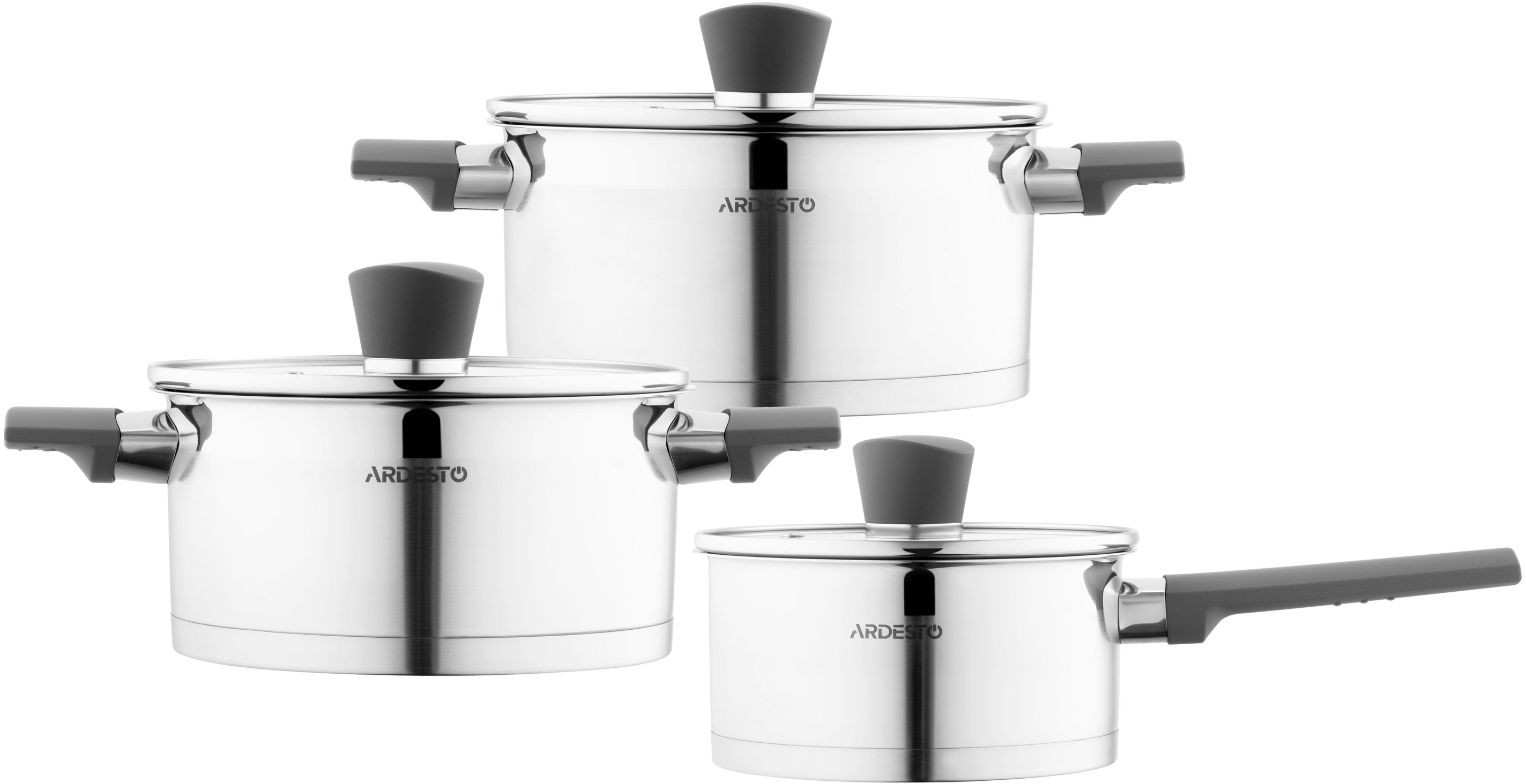 Комплект плита комбинированная ARDESTO FSCF-C606W + набор посуды ARDESTO 6 предметов AR3606G фото 12