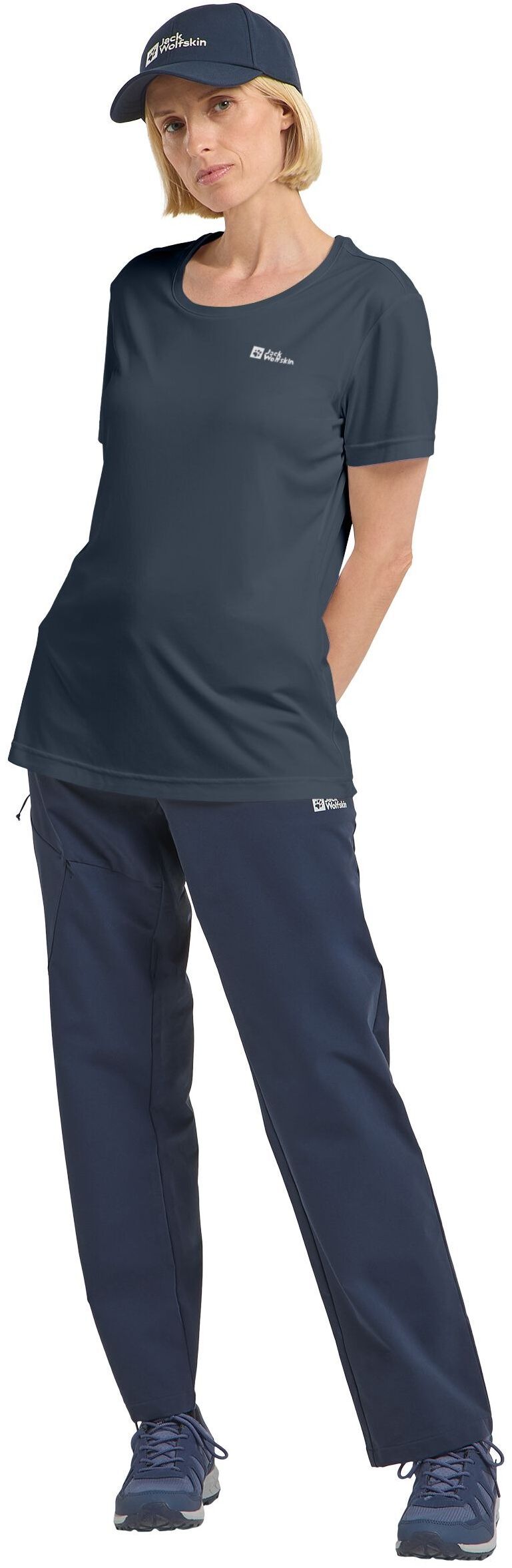 Футболка спортивная женская Jack Wolfskin Tech T W A63294_C0412 L синяя фото 8