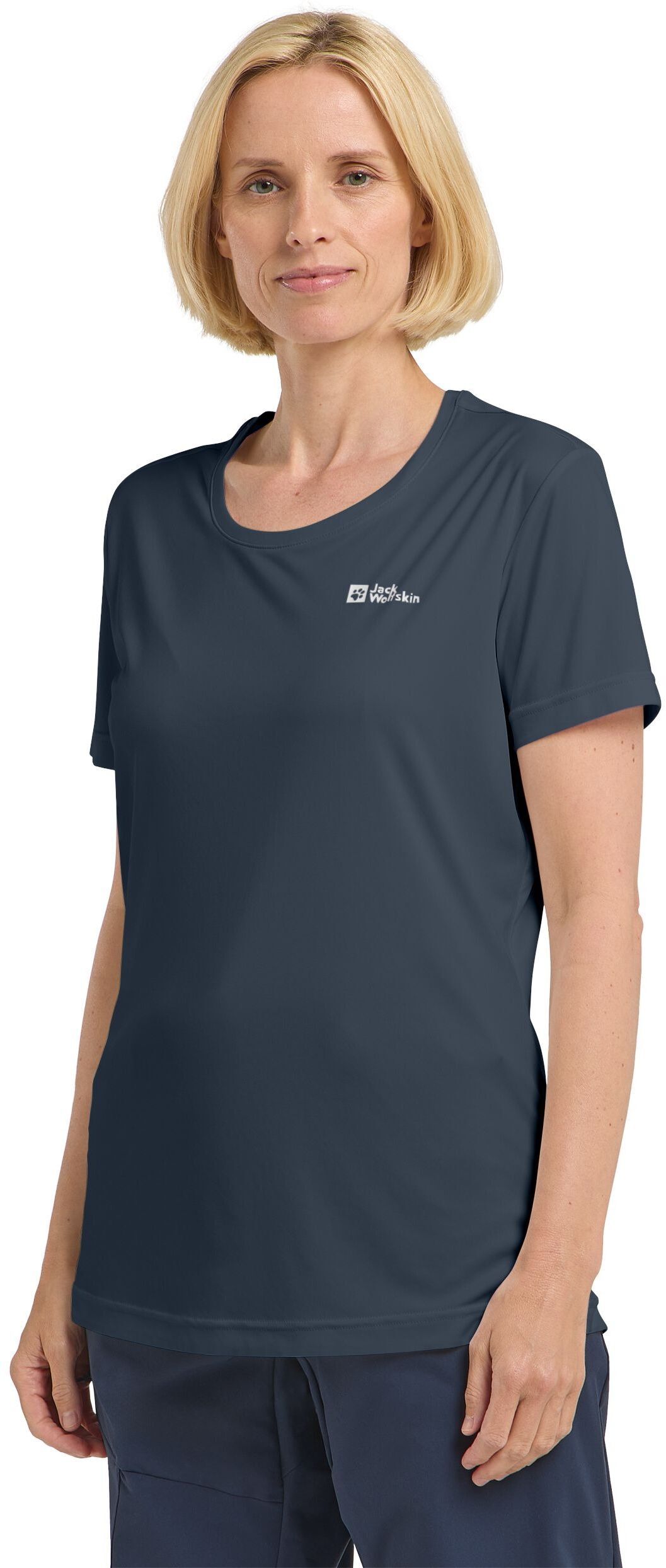 Футболка спортивная женская Jack Wolfskin Tech T W A63294_C0412 L синяя фото 3