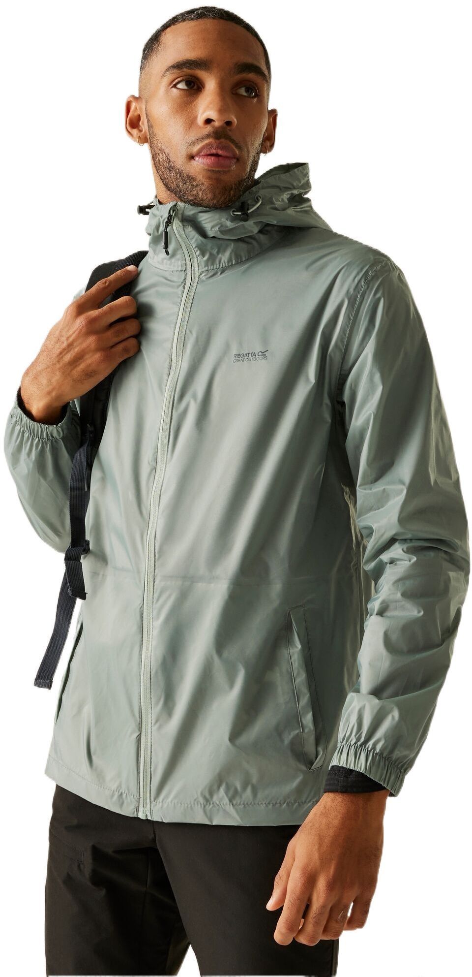 Ветровка мужская Regatta Pack It Jkt III RMW281-R6B M серо-зеленая фото 4