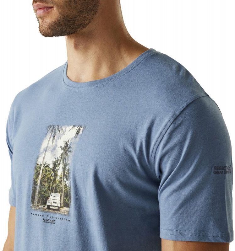 Футболка мужская Regatta ClineIX RMT296-M86 M голубая фото 6