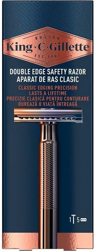 Безпечна бритва Gillette King C з 5 змінними лезамифото2