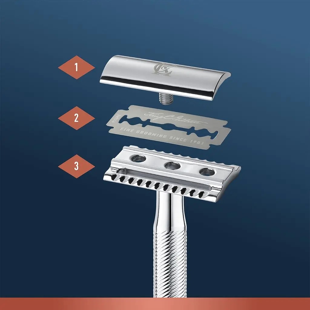 Безпечна бритва Gillette King C з 5 змінними лезамифото5