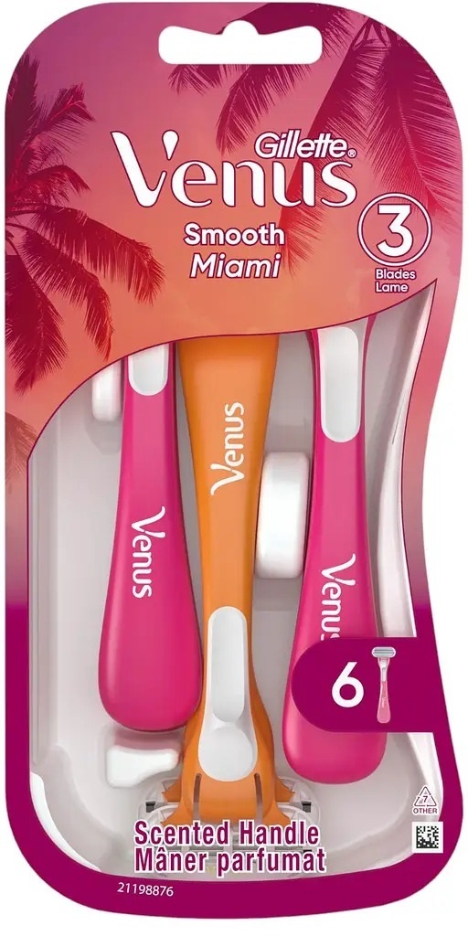 Бритвы одноразовые Gillette Venus 3 Miami Vibes 6 шт фото 2