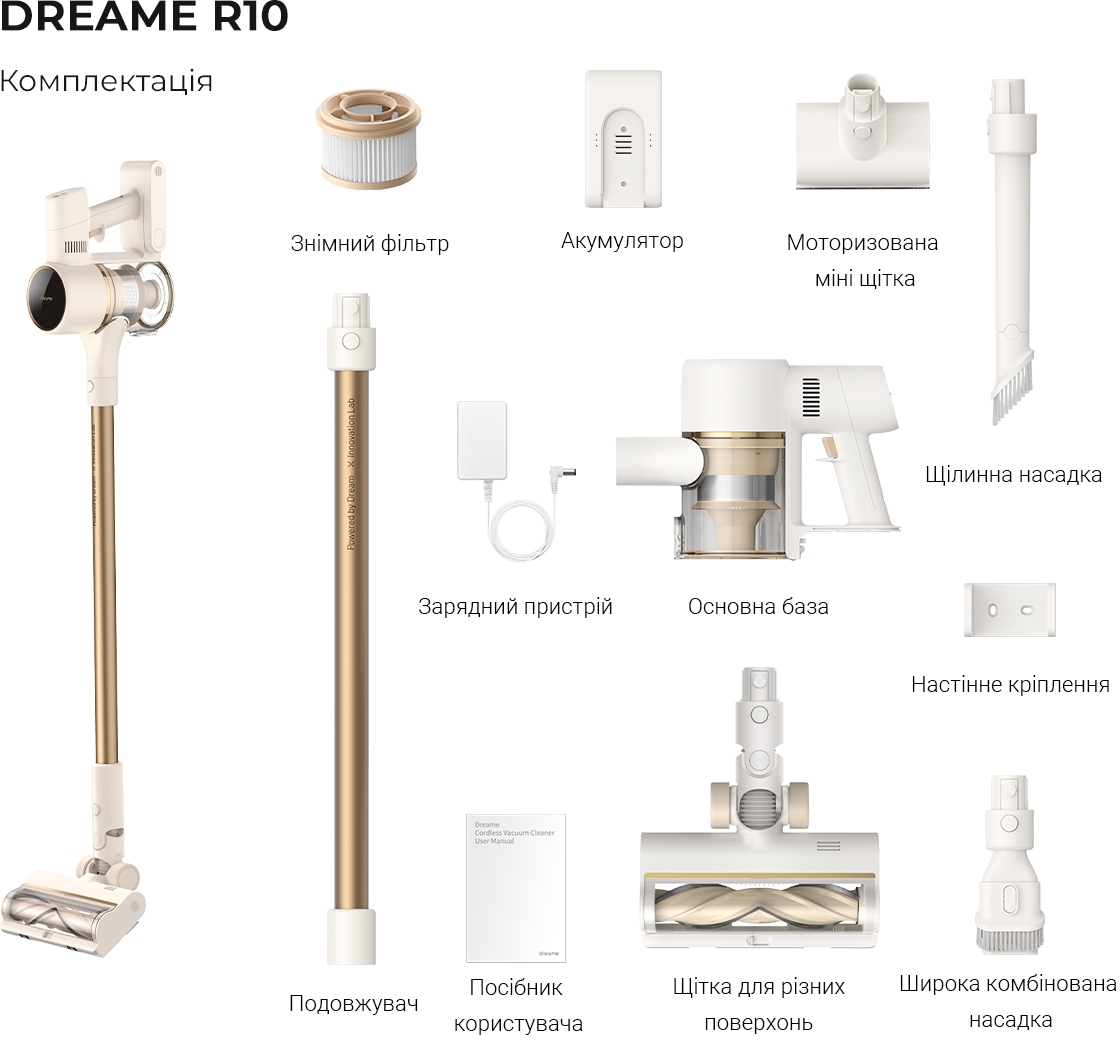 Акумуляторний пилосос Dreame R10 VTV22Bфото10