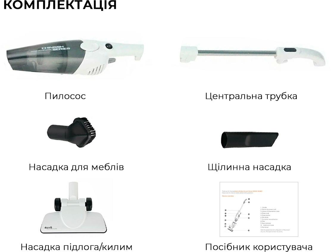 Пылесос Deerma Corded Hand Stick Vacuum Cleaner DX118C фото