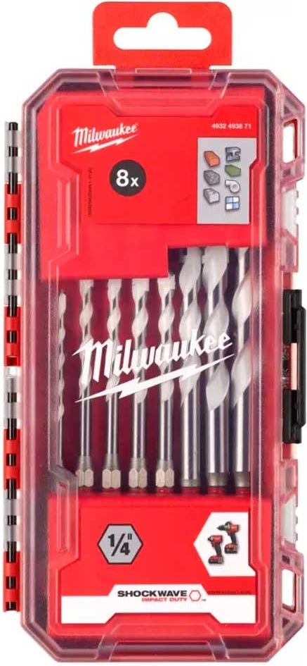 Набор сверл Milwaukee ShW HEX, универсальный, 8шт (4932493871) фото 2