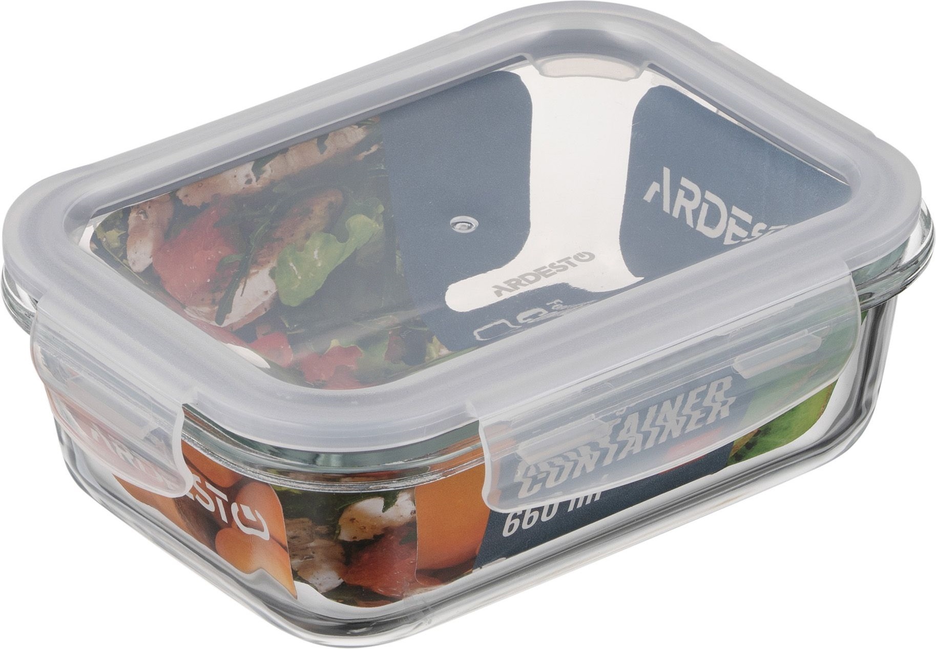 Контейнер для зберігання харчових продуктів ARDESTO Gemini 0.66л, прямокутний (AR1260BRC)фото