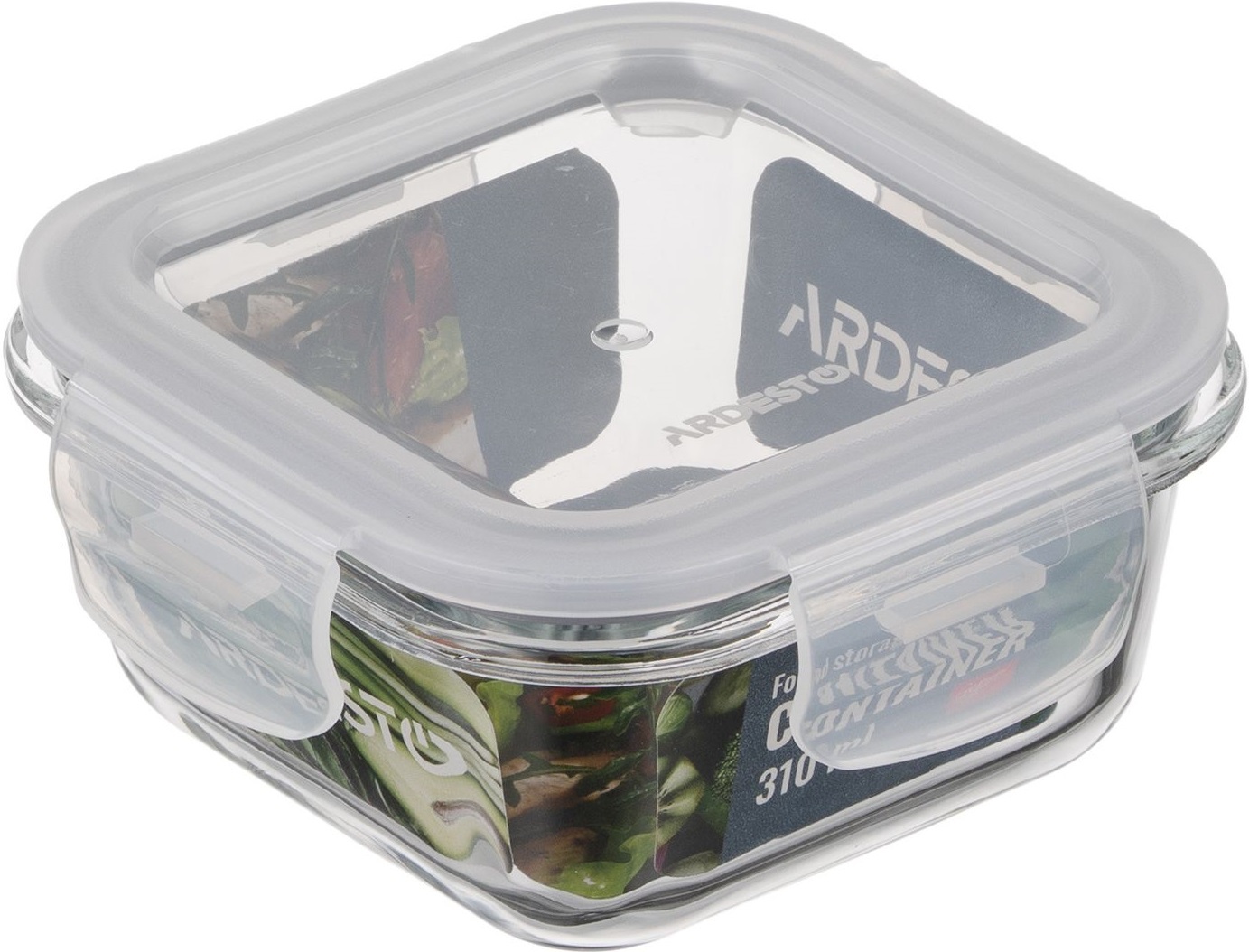 Контейнер для хранения пищевых продуктов Ardesto Gemini 0.31л, квадратный (AR1230BSQ) фото 3