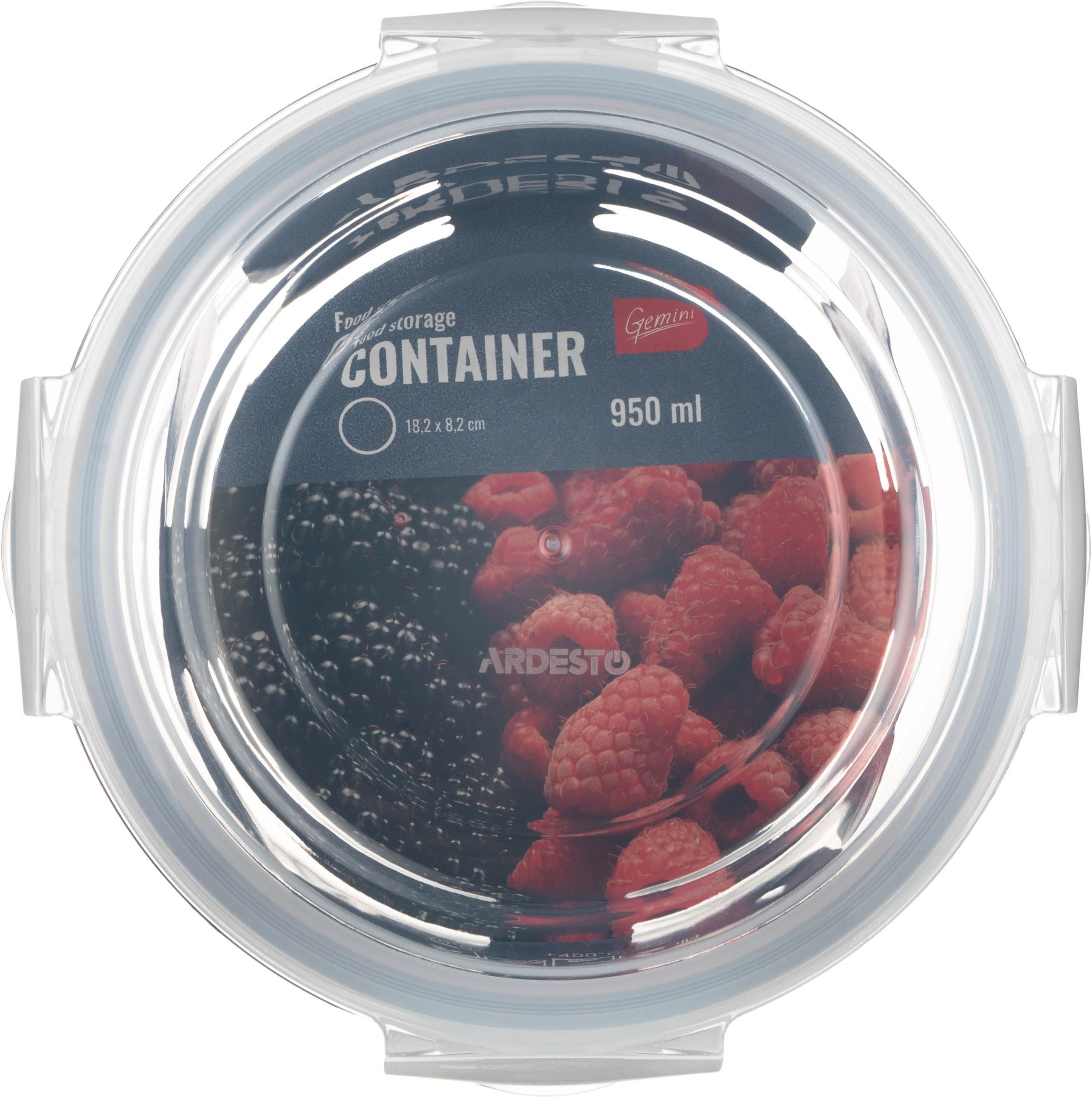 Контейнер для зберігання харчових продуктів ARDESTO Gemini 0.95л, круглий (AR1295BRD)фото
