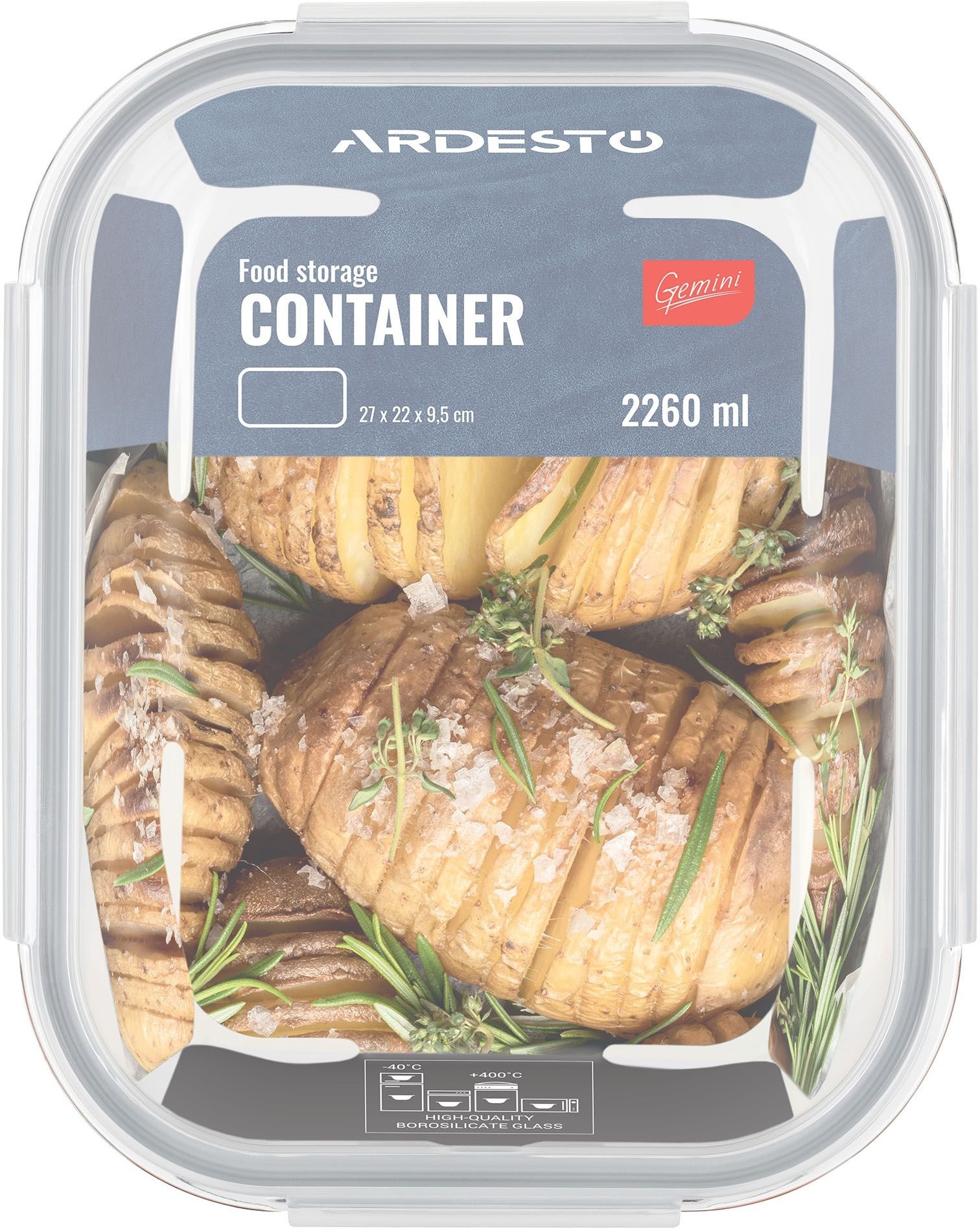 Контейнер для зберігання харчових продуктів ARDESTO Gemini 2.26л (AR1222RCB)фото