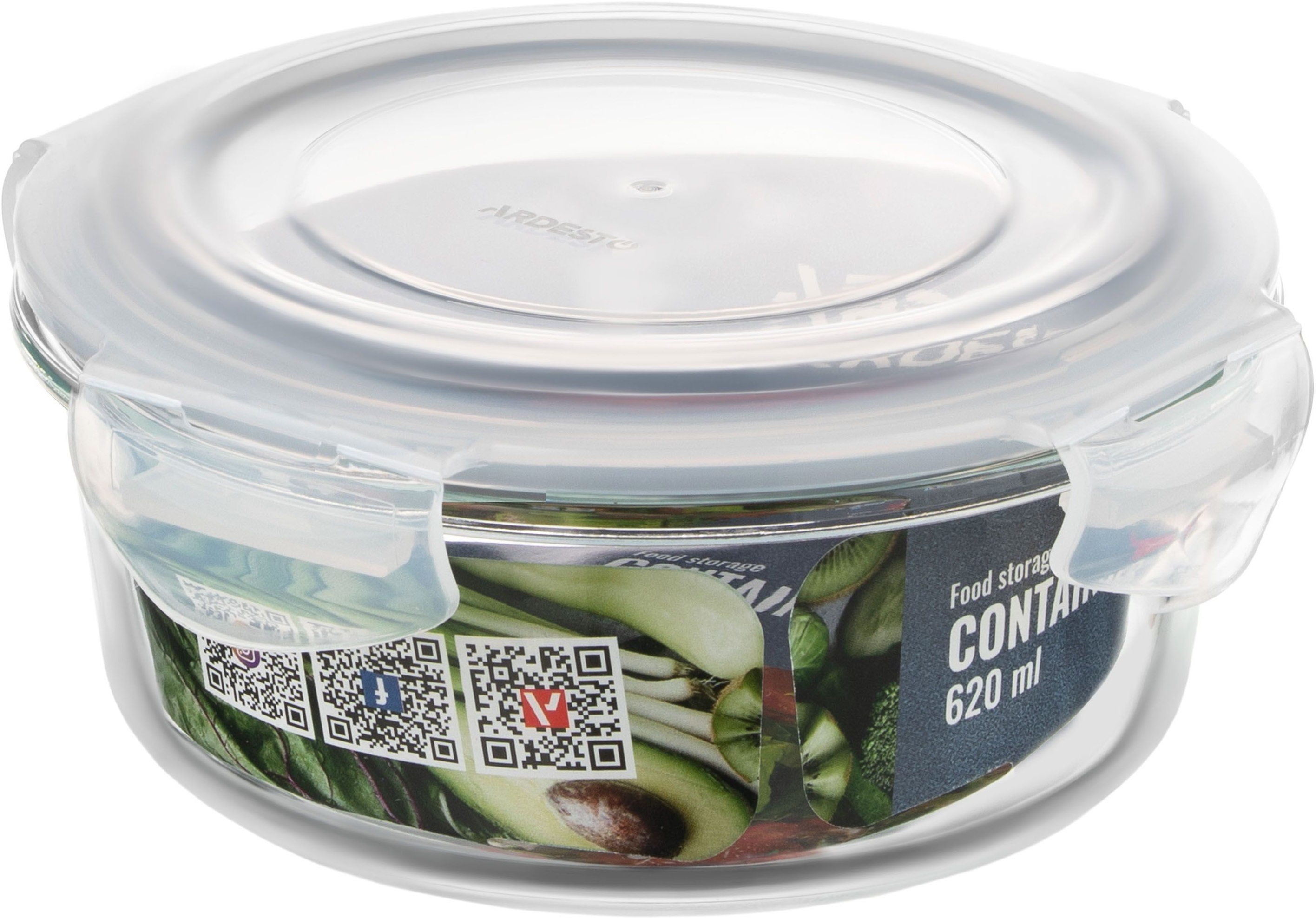 Контейнер для зберігання харчових продуктів ARDESTO Gemini 0.62л, круглий (AR1262BRD)фото