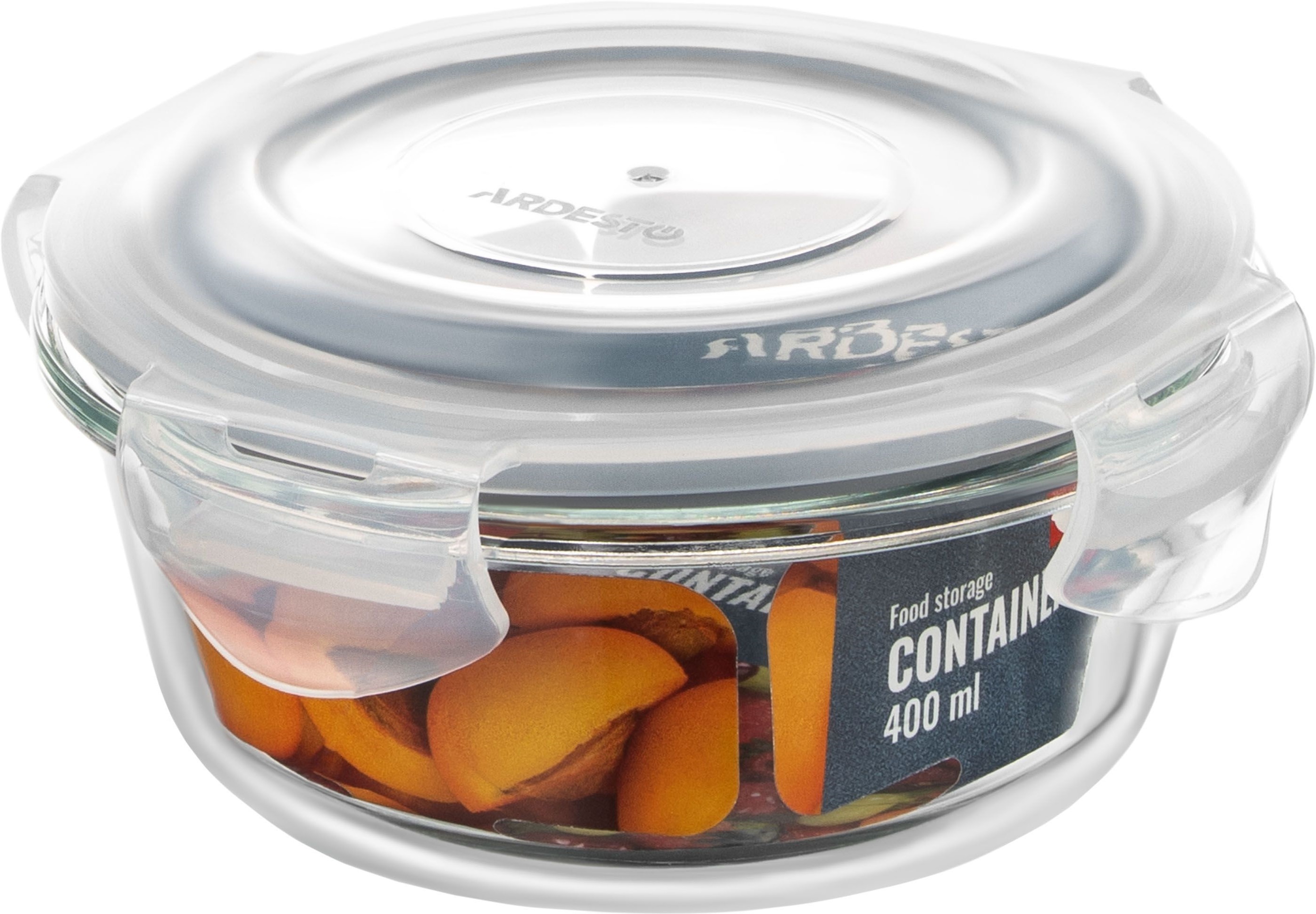 Контейнер для зберігання харчових продуктів ARDESTO Gemini 0.4л, круглий (AR1240BRD)фото