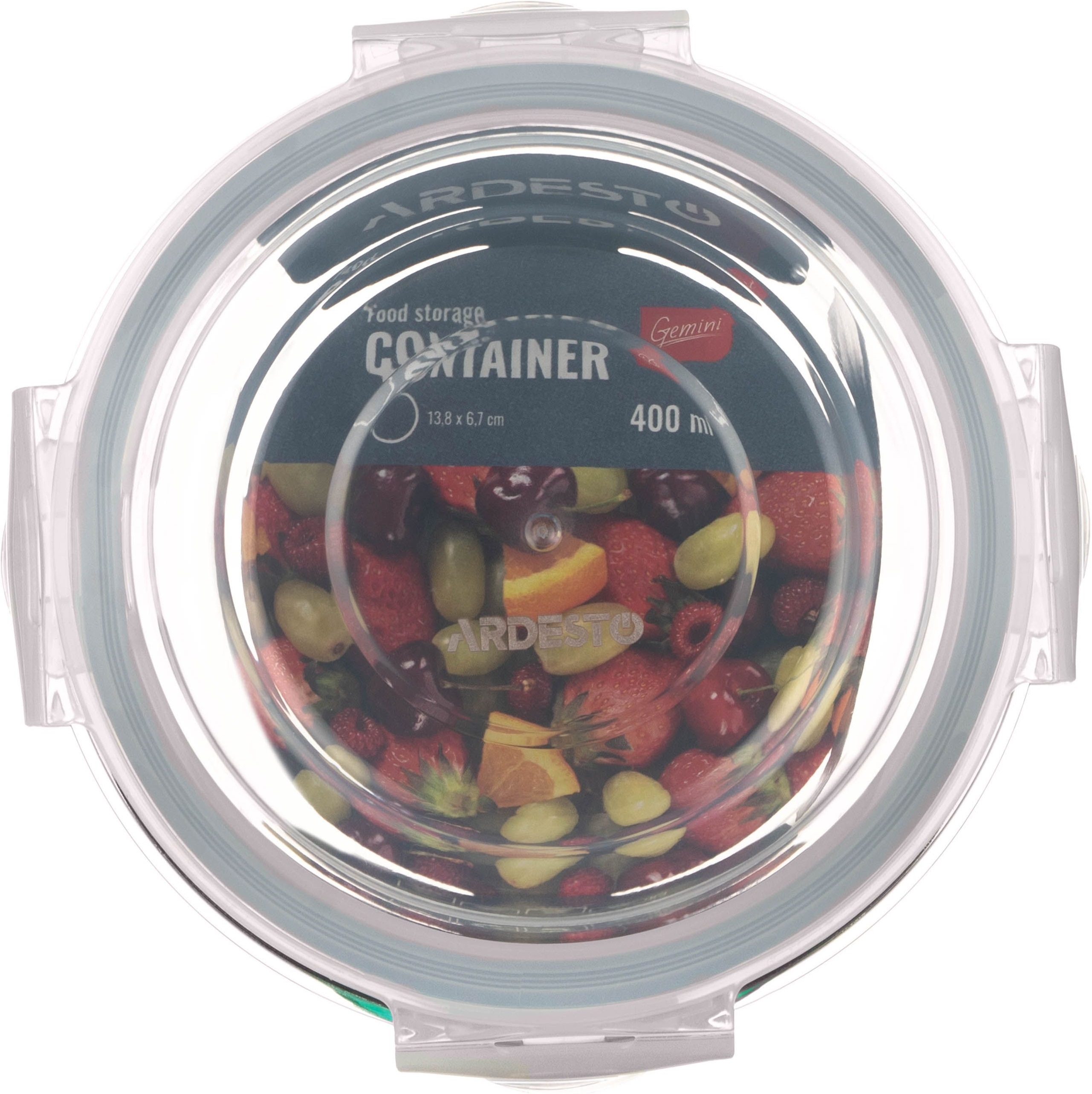 Контейнер для зберігання харчових продуктів ARDESTO Gemini 0.4л, круглий (AR1240BRD)фото