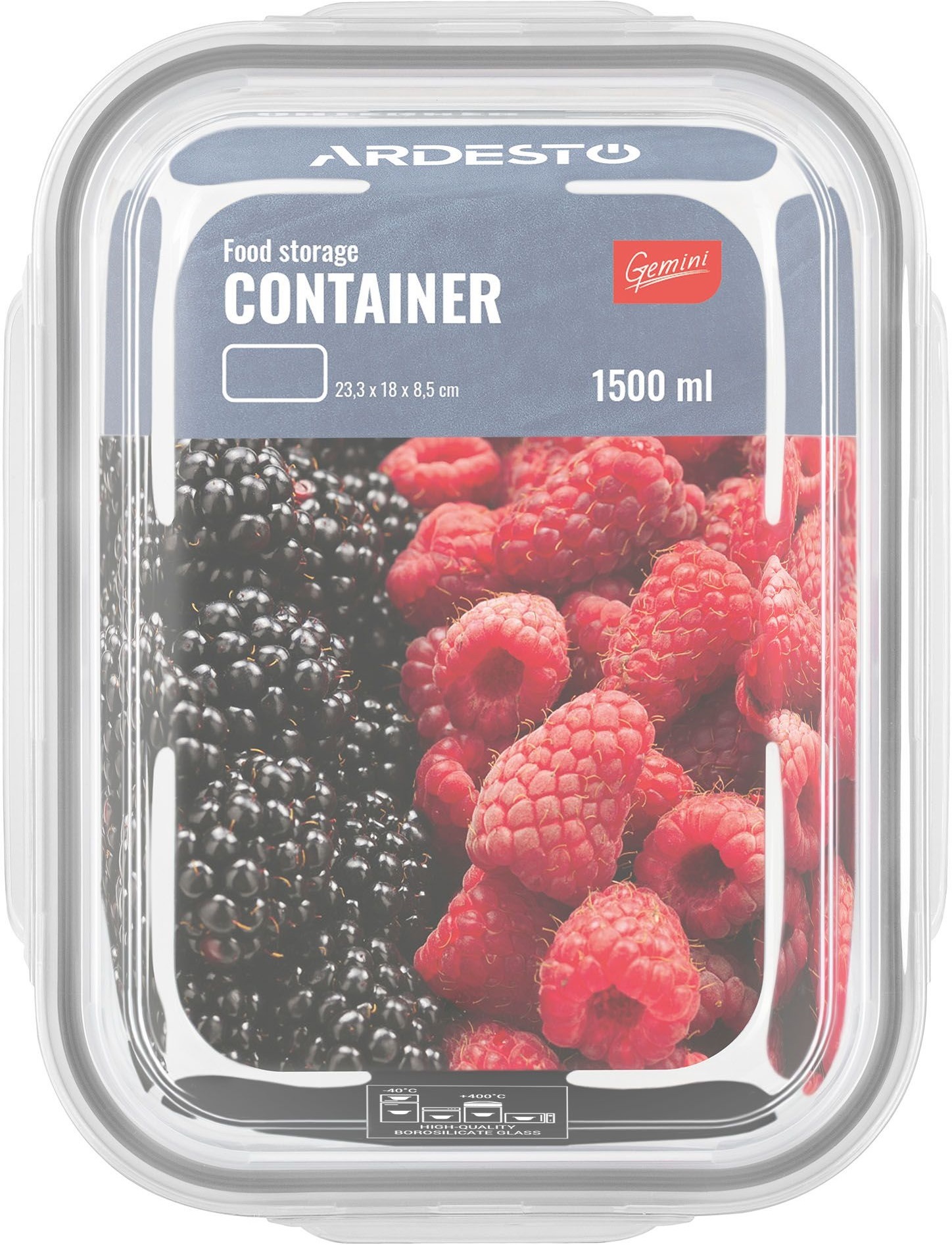 Контейнер для зберігання харчових продуктів ARDESTO Gemini 1.5л (AR1215RCB)фото