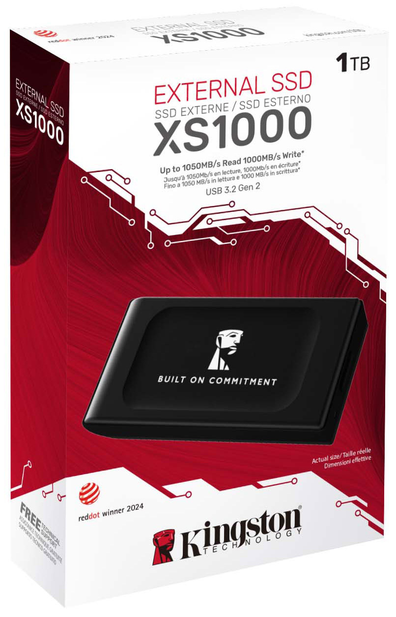 Портативний SSD Kingston 1TB USB 3.2 Gen 2 Type-C (SXS1000/1000GA)фото