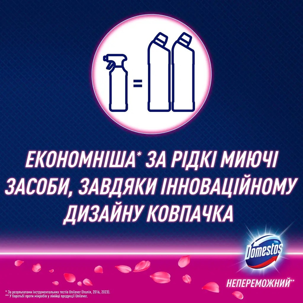 Пена для чистки ванной и унитаза Domestos Power Foam Цветочная свежесть 435 мл фото 5