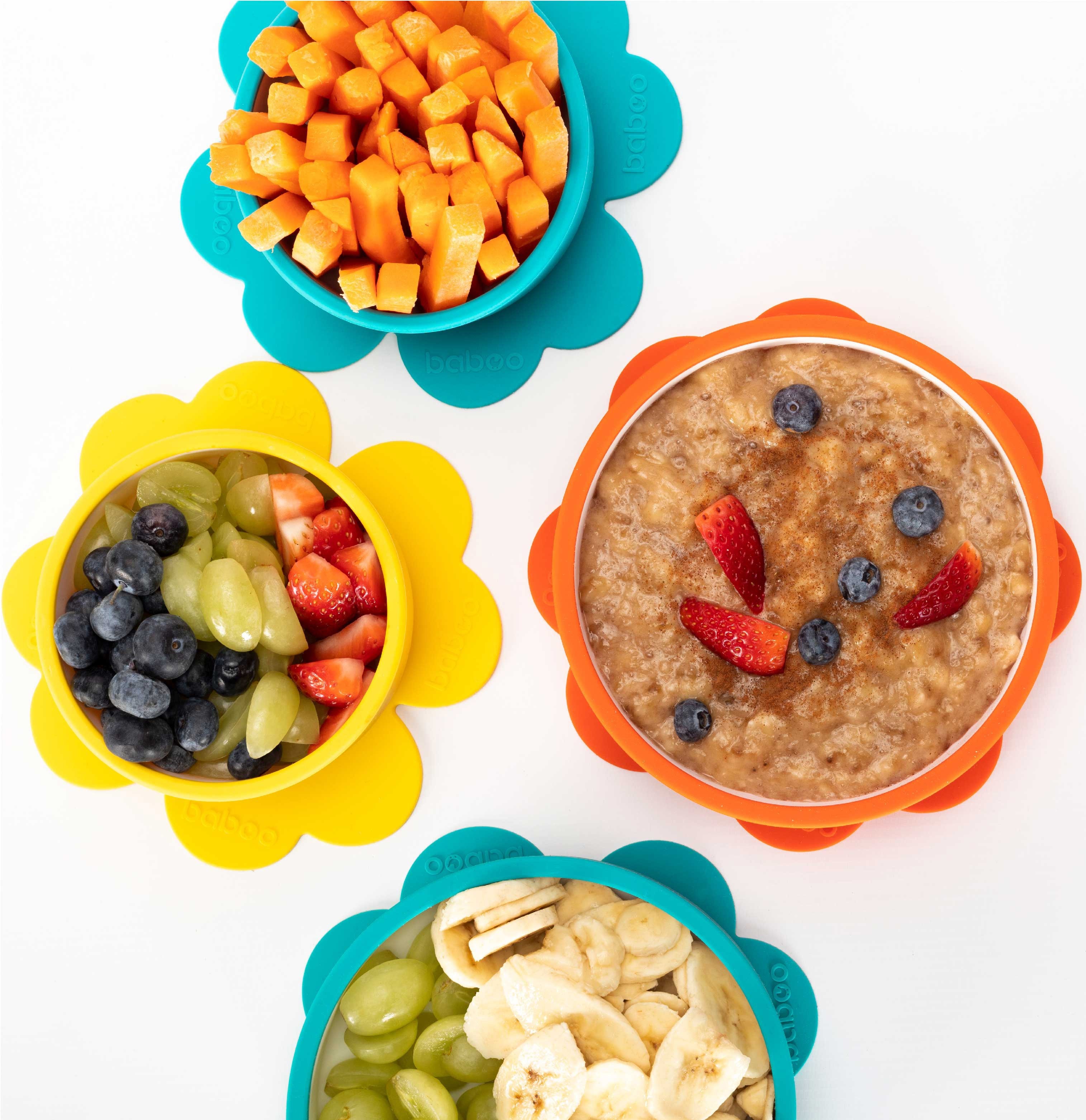 Мисочка силіконова BABOO з основою-присоскою, бірюза, 6+ міс (9-022)фото6