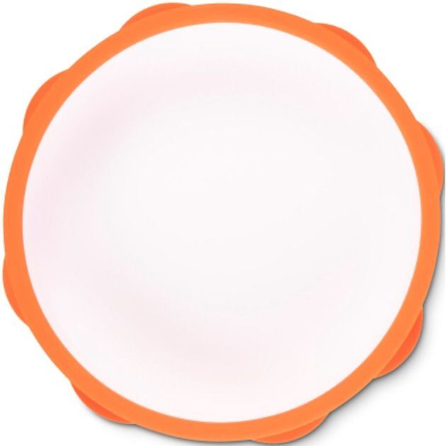Тарелка силиконовая BABOO с противоскользящим основанием 15см, оранжевая, 6+ мес (9-023) фото 2