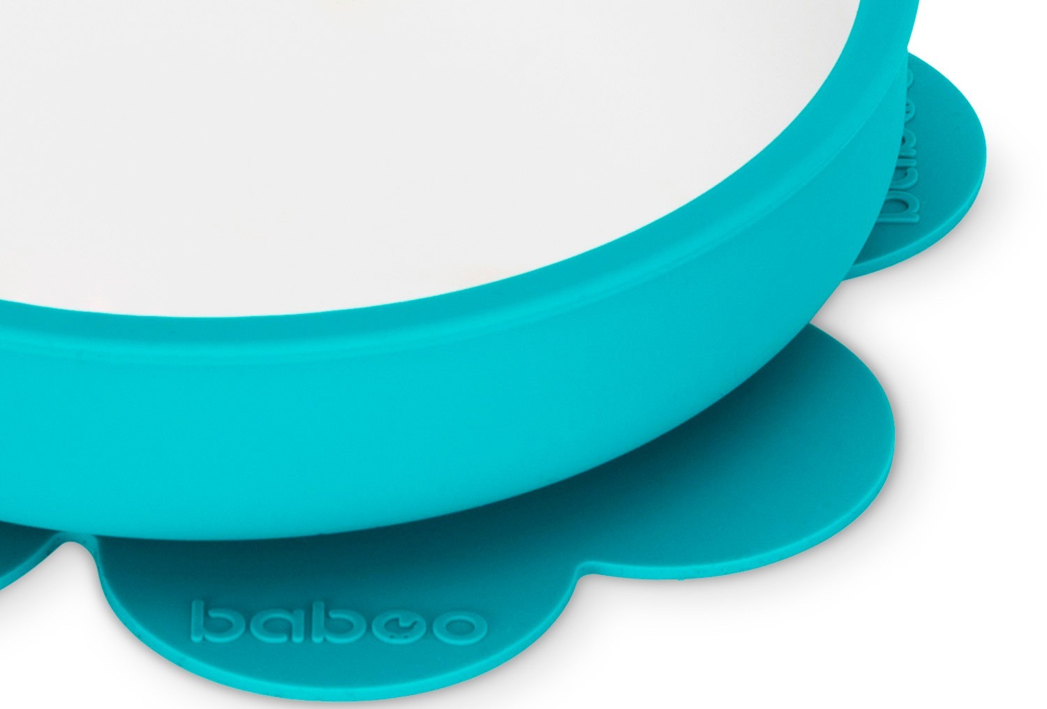 Тарелка силиконовая BABOO с противоскользящим основанием 15см, бирюза, 6+ мес (9-024) фото 4