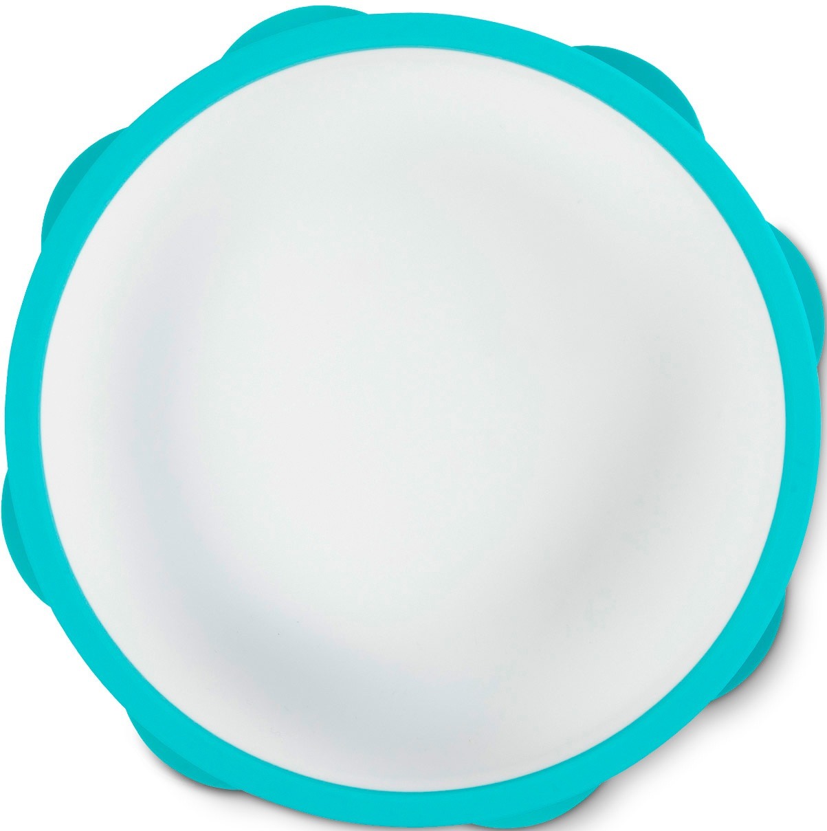 Тарелка силиконовая BABOO с противоскользящим основанием 15см, бирюза, 6+ мес (9-024) фото 2