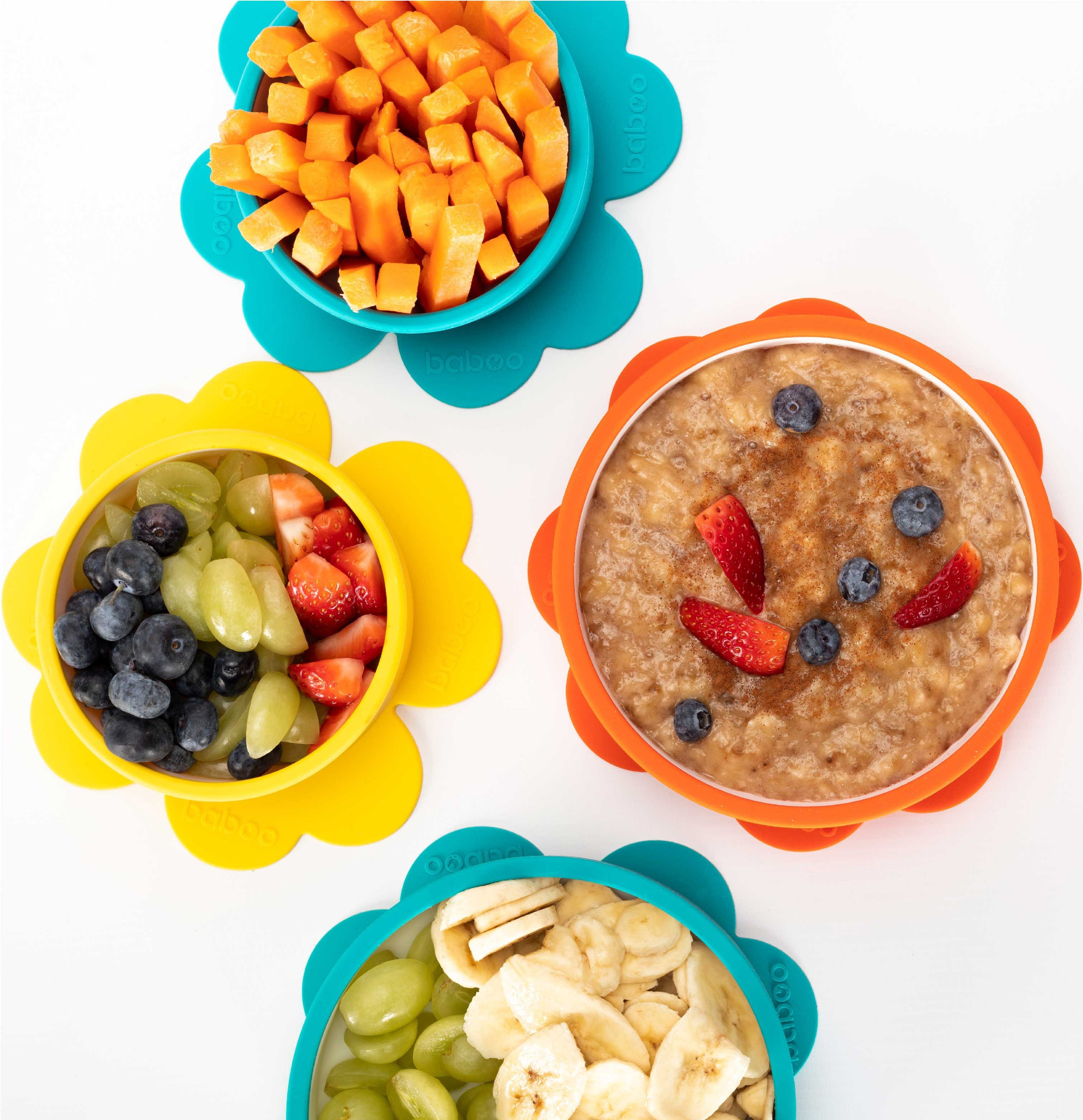 Тарелка силиконовая BABOO с противоскользящим основанием 15см, бирюза, 6+ мес (9-024) фото 6