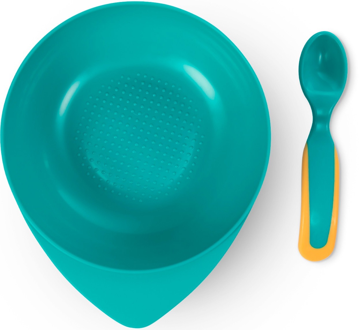 Мисочка BABOO с крышкой и ложечкой, оранжевая, 6+ мес (9-028) фото 3