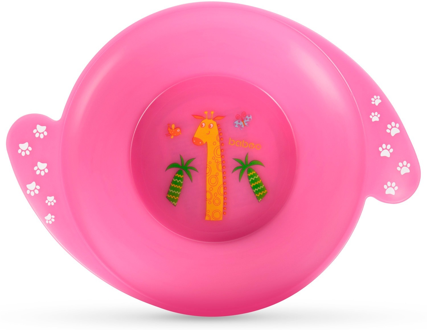 Мисочка BABOO с ручками, Safari, розовая, 6+ мес (9-030) фото 2
