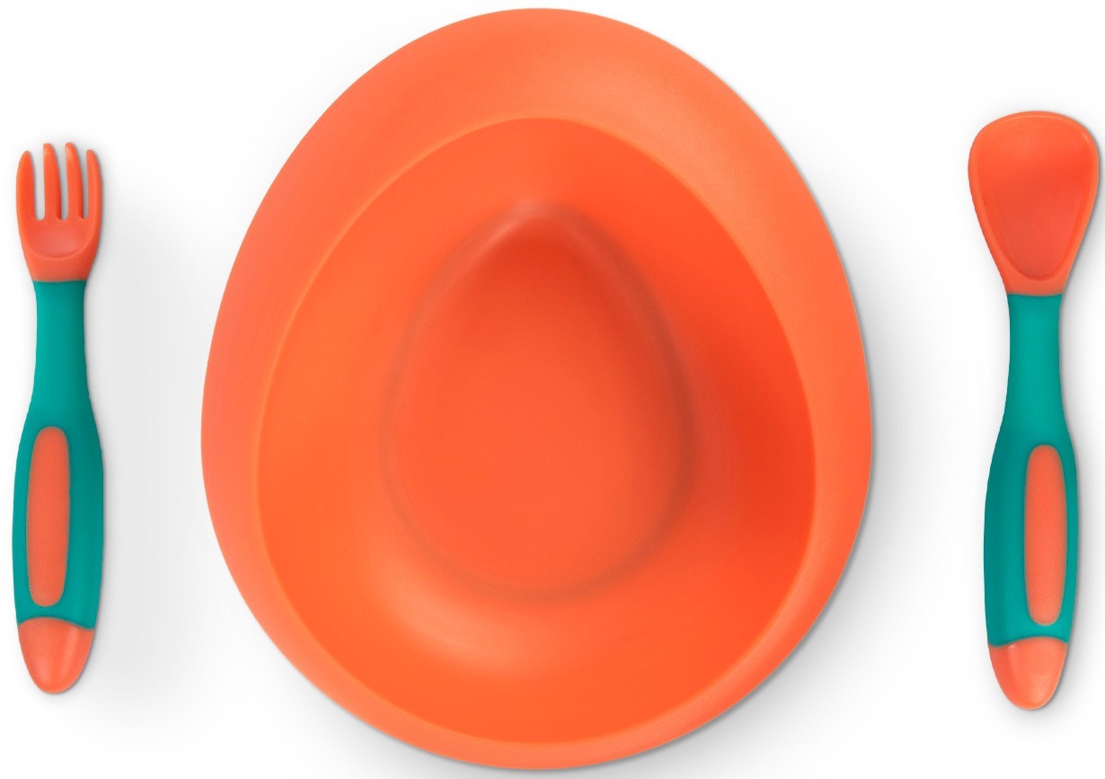 Мисочка в форме НЛО BABOO с присоской, персик, 6+ мес (9-031) фото 4