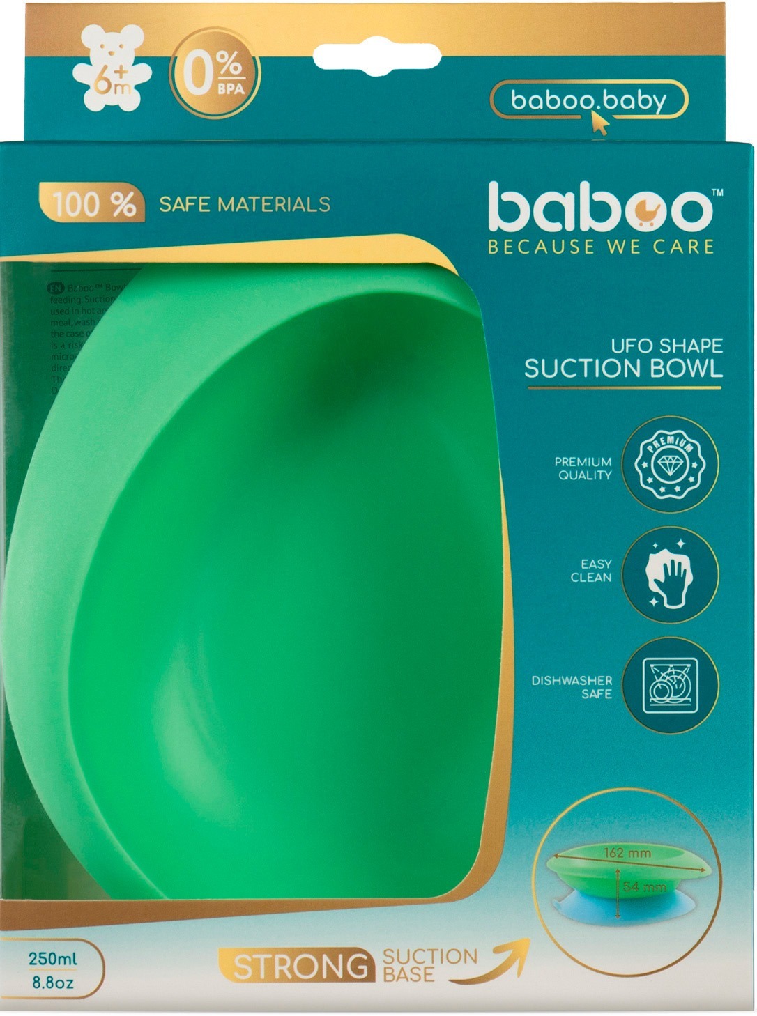 Мисочка в форме НЛО BABOO с присоской, зеленая, 6+ мес (9-032) фото 6