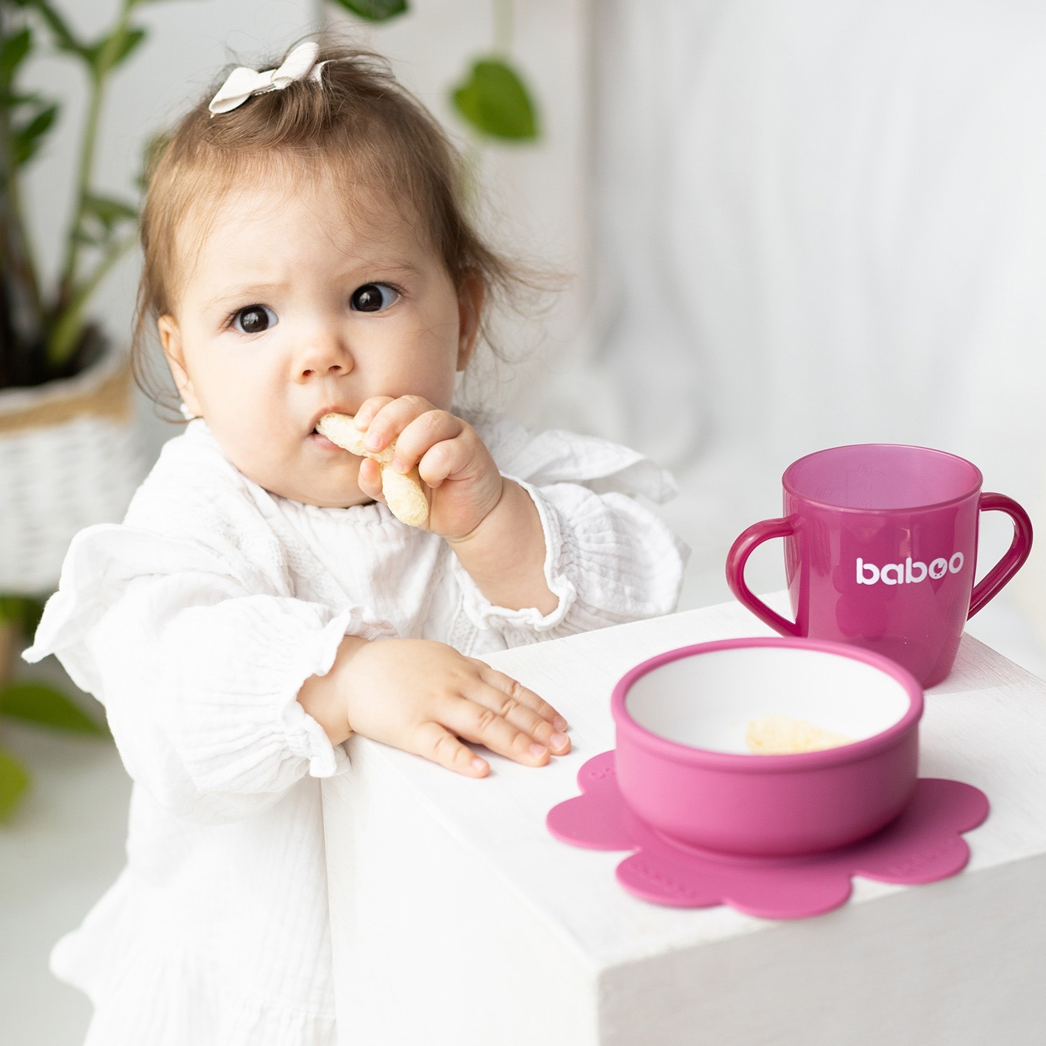 Мисочка силиконовая BABOO с присоской, фиолетовая, 6+ мес (9-036) фото 7