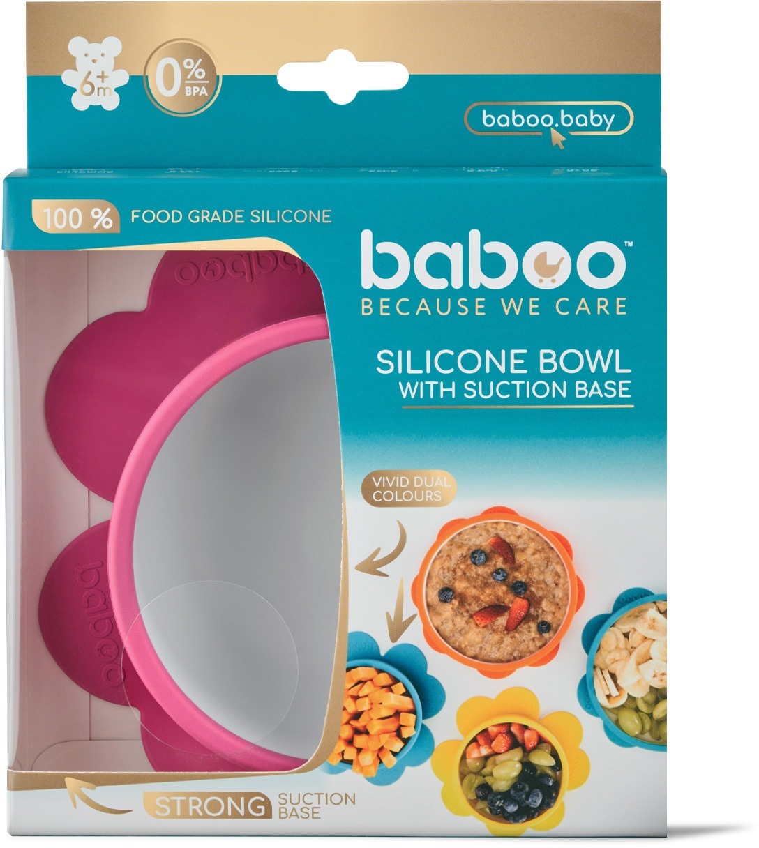 Мисочка силиконовая BABOO с присоской, фиолетовая, 6+ мес (9-036) фото 5