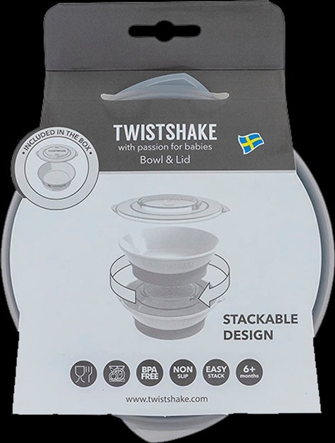 Мисочка із кришкою Twistshake Pastel Grey 6+ міс (78154)фото4