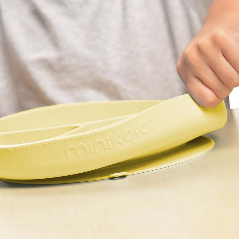 Секционная тарелка на присоске силиконовая MinikOiOi Portions - Mellow Yellow (101050006) фото 3