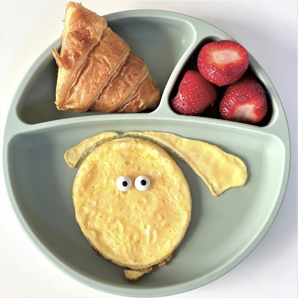 Секционная тарелка на присоске силиконовая MinikOiOi Portions - River Green (101050007) фото 3