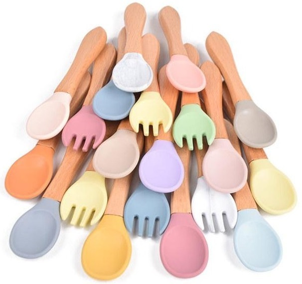 Ложка и вилка силиконовые MinikOiOi Dig In - Pinky Pink (101060055) фото 3