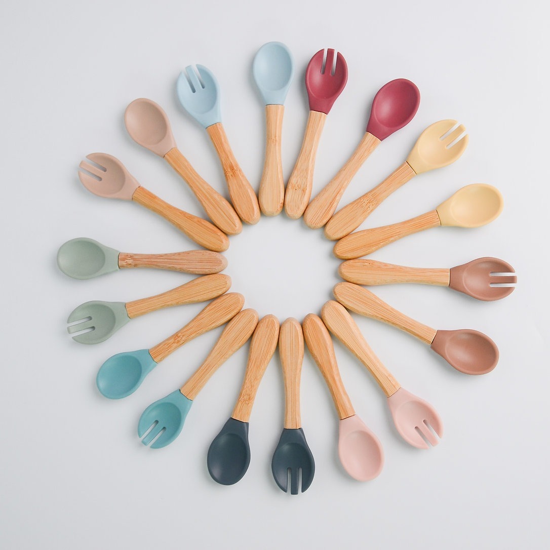 Ложка и вилка силиконовые MinikOiOi Dig In - Mellow Yellow (101060059) фото 6