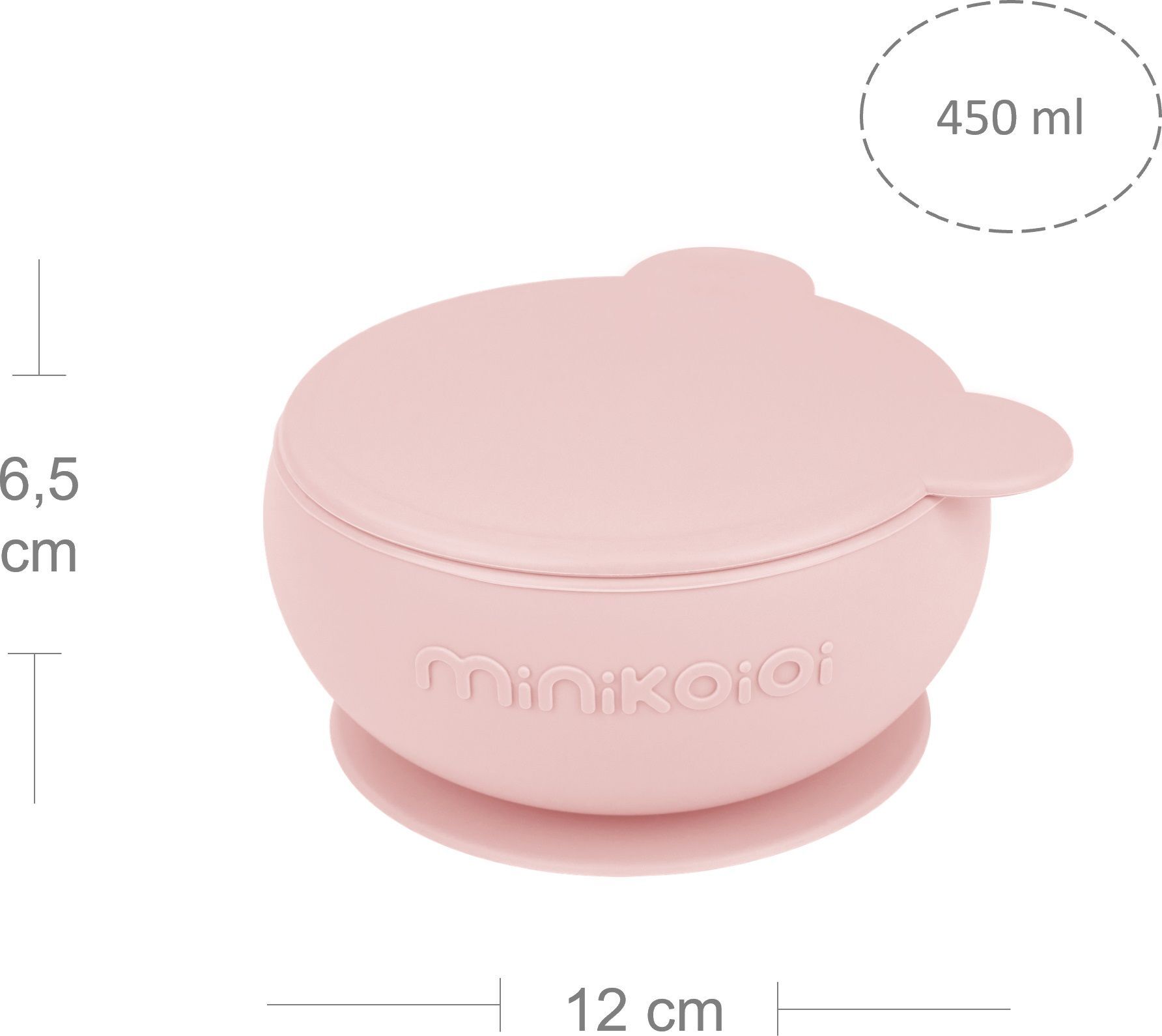 Глубокая тарелка с крышкой на присоске MinikOiOi Bowly - Pinky Pink (101080002) фото 3