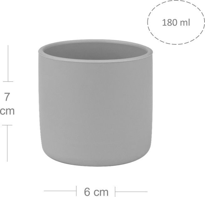 Чашка силиконовая MinikOiOi Mini Cup - Powder Grey (101100004) фото 2