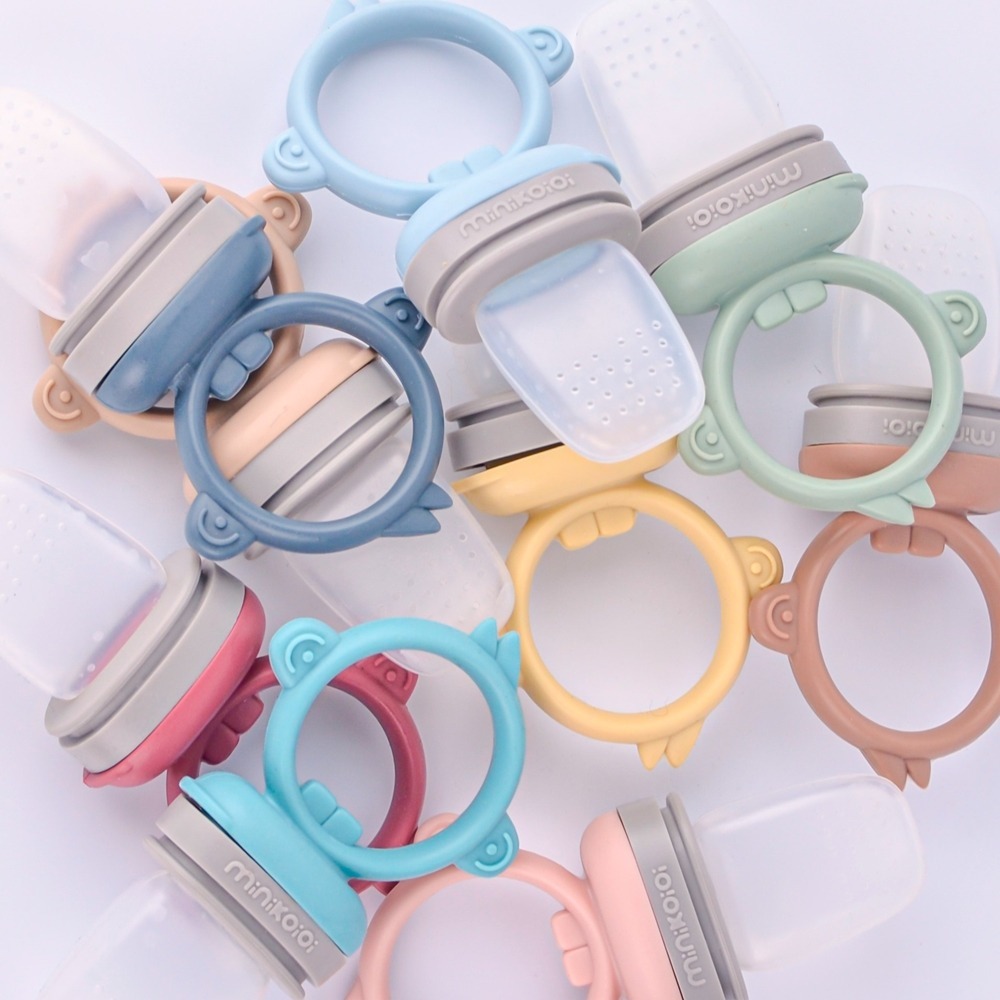 Ніблер силіконовий MinikOiOi Pulps - Pinky Pink / Powder Grey (101130005)фото3