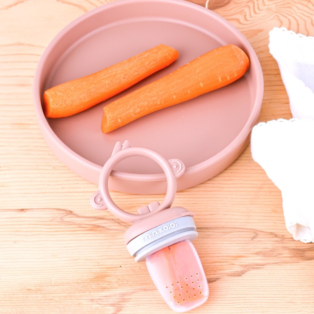 Ніблер силіконовий MinikOiOi Pulps - Pinky Pink / Powder Grey (101130005)фото6