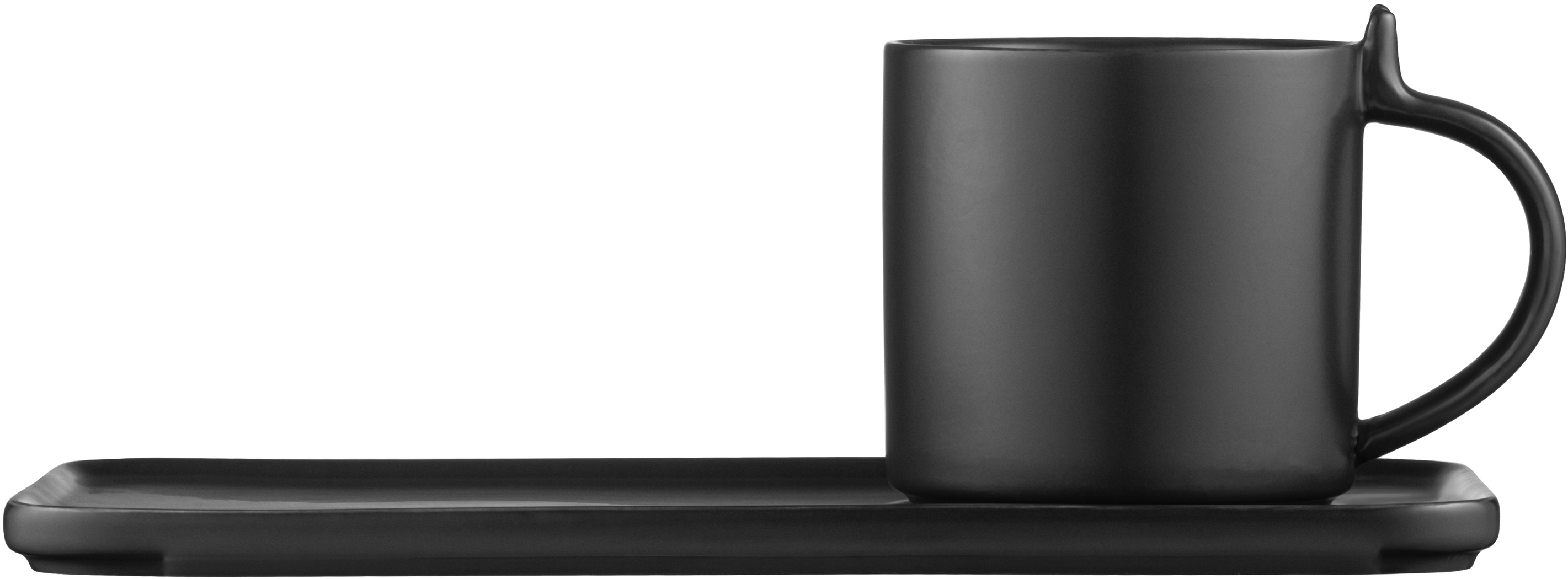 Набор чашки с блюдцем ARDESTO, 250мл, фарфор, черный (AR3073BS) фото 2