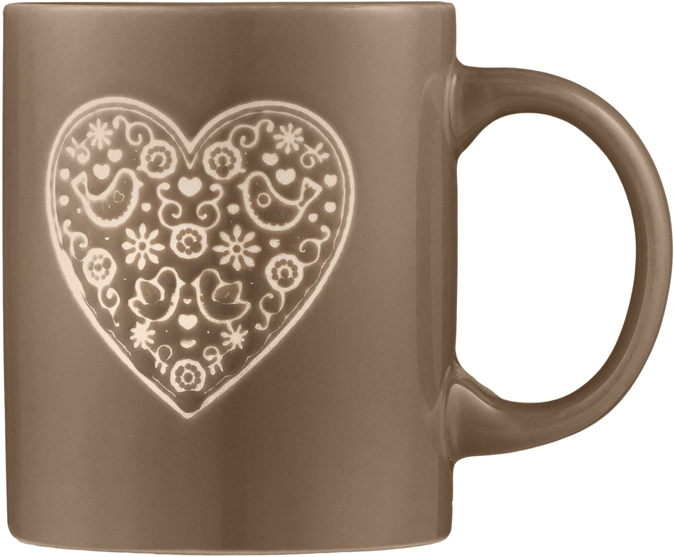 Чашка ARDESTO Heart, 320мл, кераміка, сірий (AR3074G)фото2