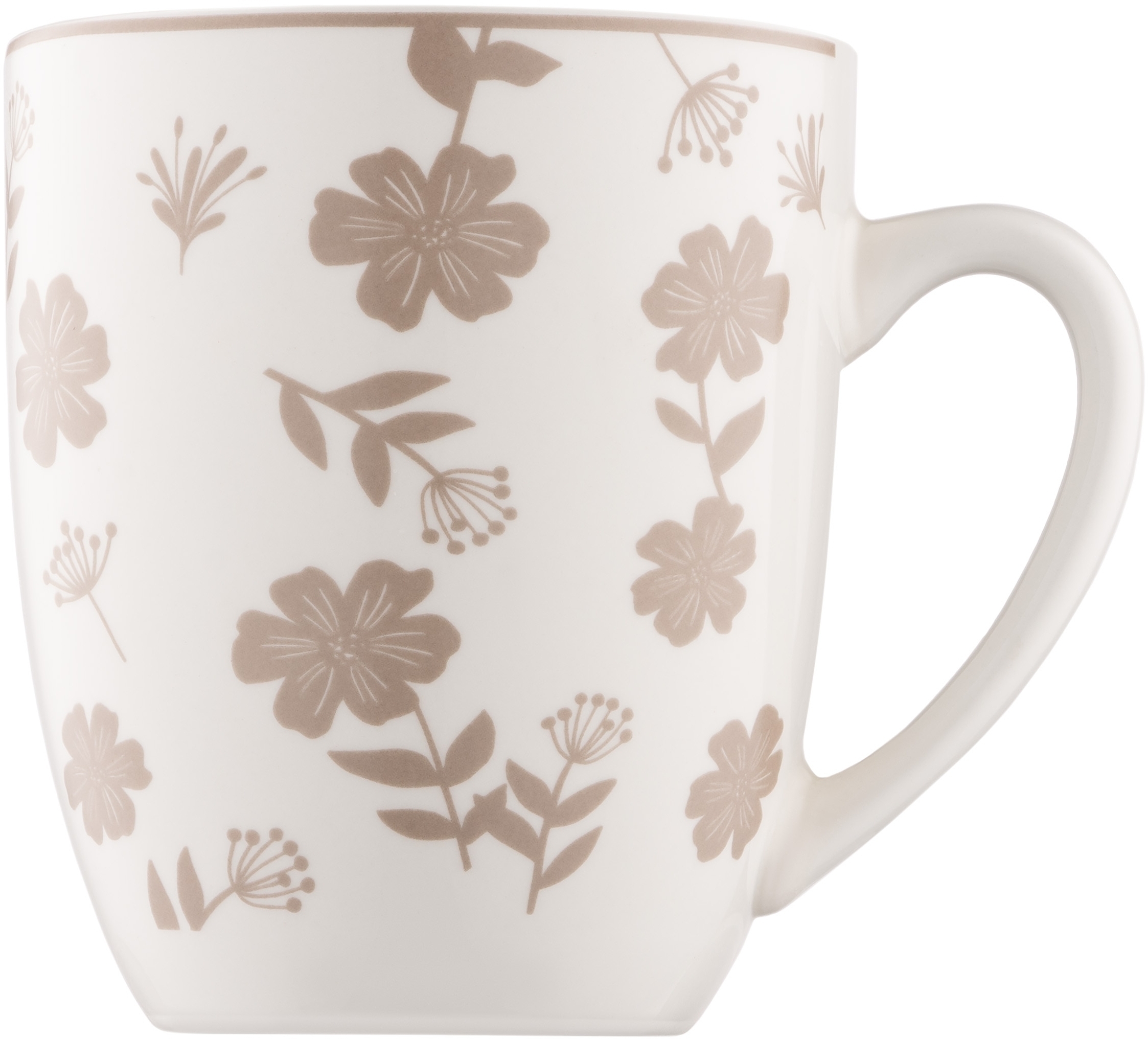 Чашка ARDESTO Ravenna, 360мл, порцеляна, біло-бежевий (AR1336R)фото2