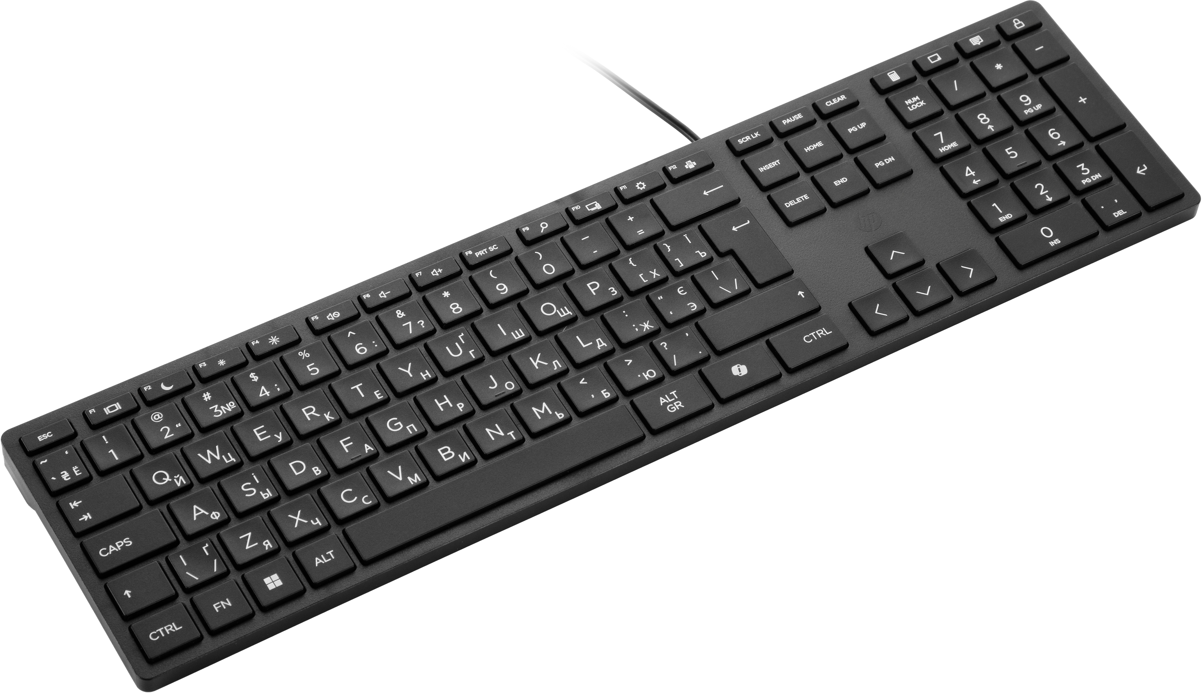 Клавиатура мембранная НР 320K, 109key, EN/UK, Black (9SR37UT) фото 2