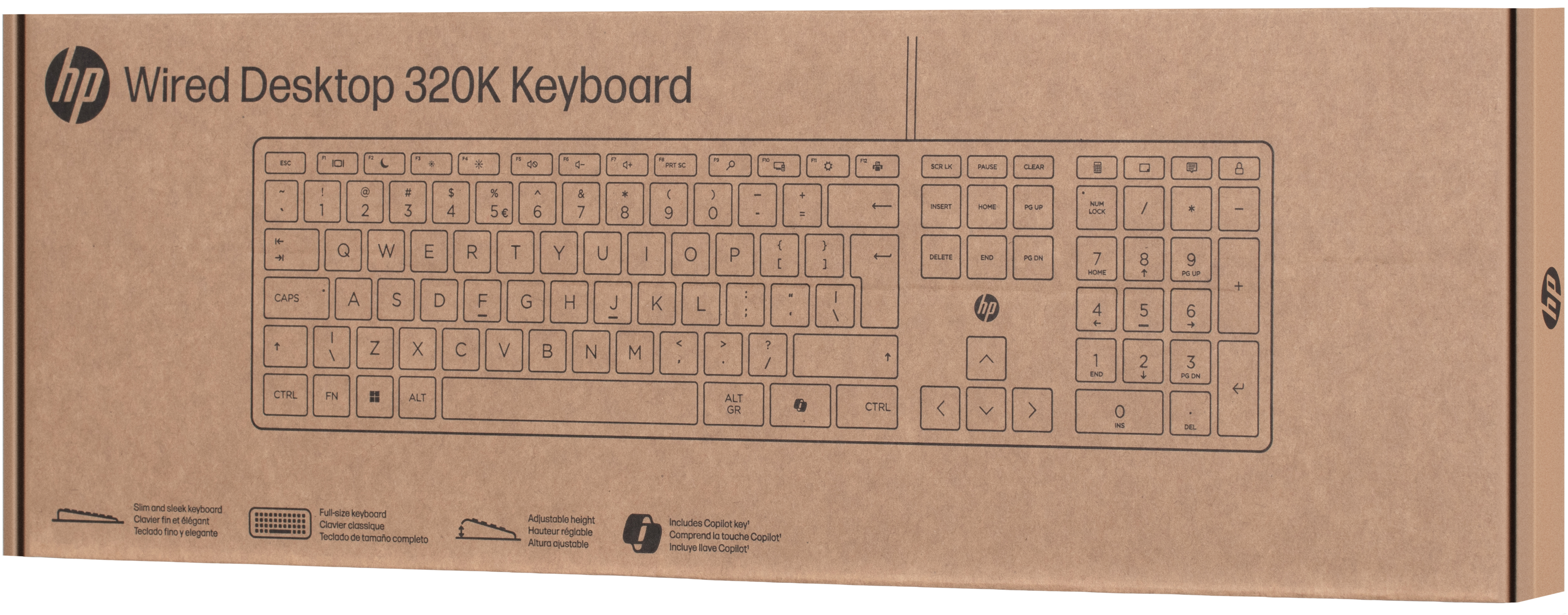 Клавиатура мембранная НР 320K, 109key, EN/UK, Black (9SR37UT) фото 7